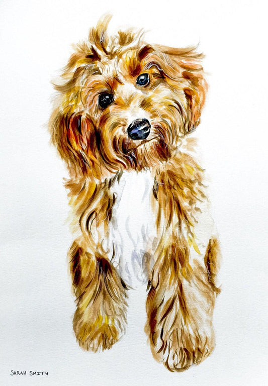 Custom dog Portrait, Pet Portrait, Pet Portraits, Watercolour, painting, watercolour dog painting, dog picture, Painting of my dog