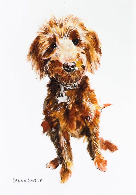 Custom Hand painted Pet portrait Custom Dog portrait Custom Dog Painting Watercolor Painting Original Painting Dog art Dog Watercolor Sale!